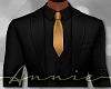 Black Suit Gold Tie +