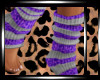 :S: Cheetah Socks Purple