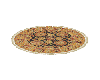 *C- Beige/Blue Round Rug