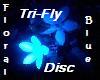 Floral Blue Tri-fly