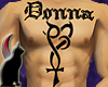 Donna chest tattoo