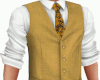 Mustard Vest w/Tie