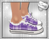 Plaid Converse - Purple