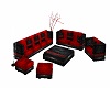 Red and Black Sectional
