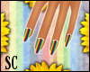 S|Rainbow Nails