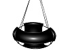 Black PVC Swing Chair