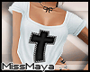 [M] Cross-Up Tee White