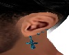 March Turq Cross earring