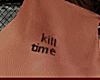 kill time neck tattoo