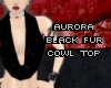 aurora fur cowl neck