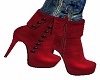 sexy red ankle boots