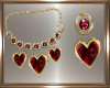 Rub Heart Jewelry Set