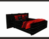 Bed black red
