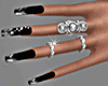 Nails+Rings Black/Silver