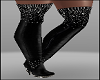 Sexy Black Glitter Boots