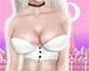 D. metalic corset white
