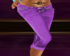 {B} Purple Capri Jeans