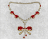 (KUK)neck bow red/gold
