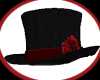 Black hat with a rose