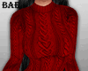 B| Red Sweater Dress