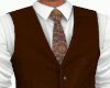 Brown Vest w/Tie