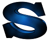 3D Letter S Blue