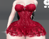 cherry satin dress