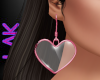 Heart earrings pink