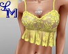 !LM Yellow Lace TankTop
