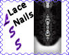 Goth B&W Lace Nails