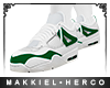 !FM White Green Shoes