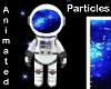 astronaut with particles