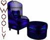 Blue Rose cuddle chair