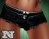 [N] Black Denim Shorts 