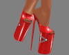 A52 Red Latex Heels