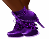 {DJ}Purple buckled boots