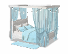 Blue/White Bed W/Poses