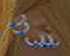 blue bead earings 5 per