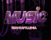 purple Music Sign