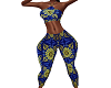 Blue Africa Outfit