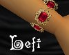 left red bracelet