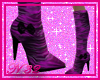 [n32] satin boots pink