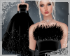 ! Feather Gown Black