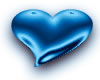 Blue Metal Heart Sticker