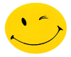 Smiley wink sticker