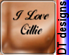 I Love Cillie chest tat