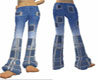 Patchwork Flared Jeans