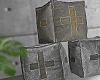 金 Square Pouf