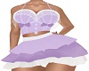 White/Lavender Top/Skirt