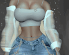 R | White long coat